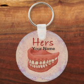 False Teeth Oma custom sleutelhanger (Voorkant)