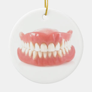"FALSE TEETH" OVER DE HILL ORNAMENT EN GIFT