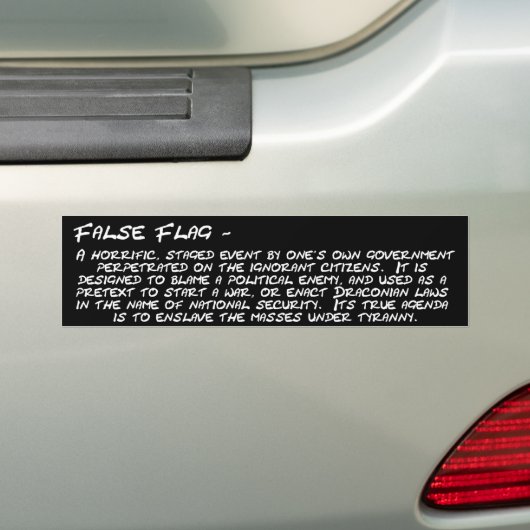False vlag bumpersticker (Op auto)