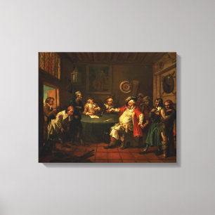 Falstaff die zijn rekruten van Henry IV onderzoekt Canvas Afdruk