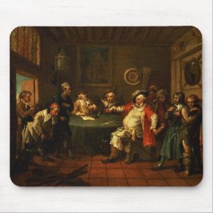 Falstaff die zijn rekruten van Henry IV onderzoekt Muismat