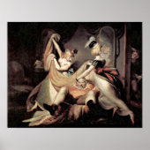 Falstaff in de wasmand van Henry Fuseli Poster (Voorkant)