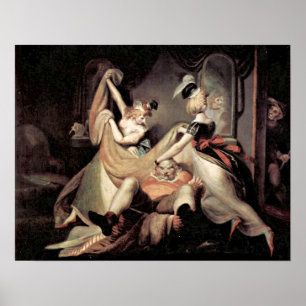 Falstaff in de wasmand van Henry Fuseli Poster