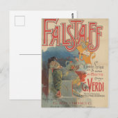 Falstaff opera poster (Parijs première 1894) Postc Briefkaart (Voorkant / Achterkant)