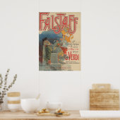 Falstaff opera poster (première van Parijs 1894) (Keuken)