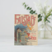 Falstaff opera poster (première van Parijs 1894) Briefkaart (Staand voorkant)