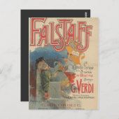 Falstaff opera poster (première van Parijs 1894) Briefkaart (Voorkant / Achterkant)