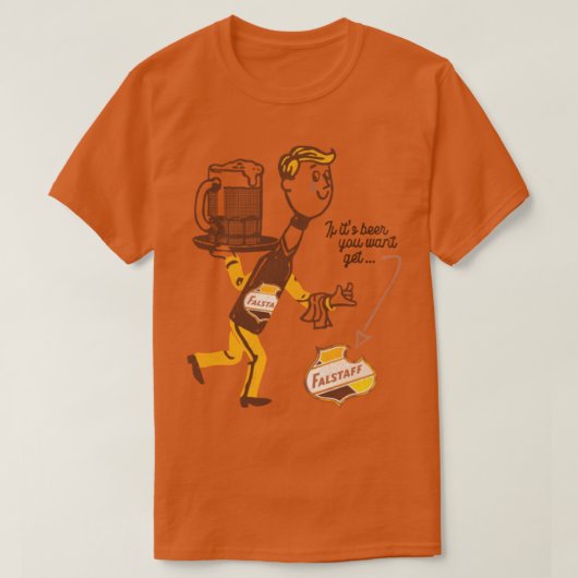 Falstaff Retro Defunct Beer Man T-shirt (Design voorkant)