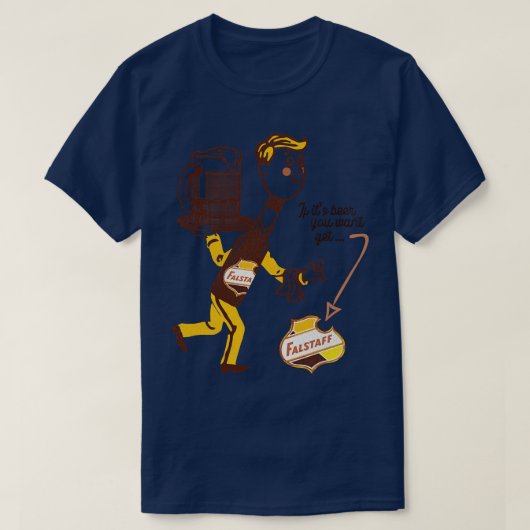 Falstaff Retro Defunct Beer Man T-shirt (Design voorkant)