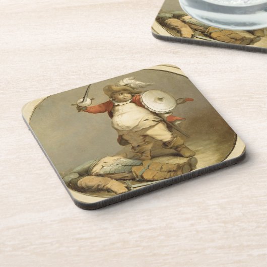 Falstaff with the Body of Hotspur, c.1786 (olie op Bier Onderzetter (Linkerzijde)