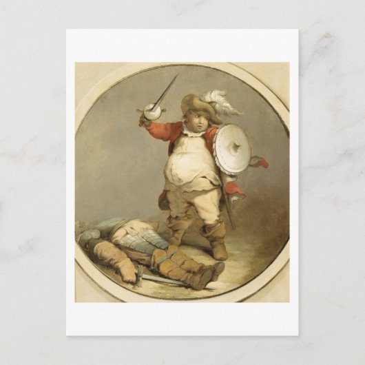 Falstaff with the Body of Hotspur, c.1786 (olie op Briefkaart (Voorkant)