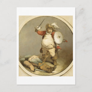 Falstaff with the Body of Hotspur, c.1786 (olie op Briefkaart