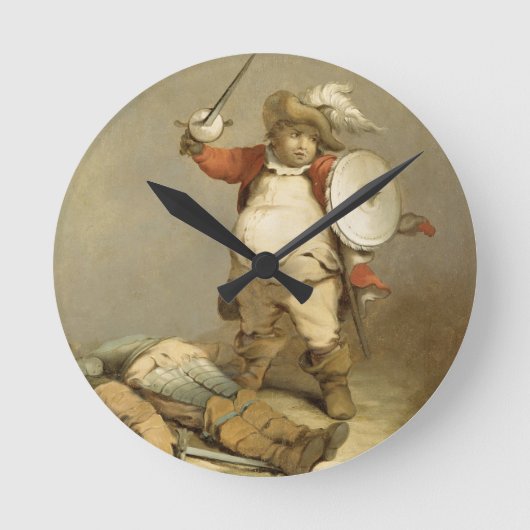 Falstaff with the Body of Hotspur, c.1786 (olie op Ronde Klok (Voorkant)