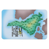 Falster eiland Denemarken reisposter. Magneet (Horizontaal)