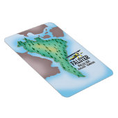 Falster eiland Denemarken reisposter. Magneet (Rechterzijde)