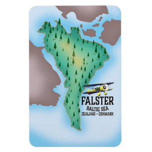 Falster eiland Denemarken reisposter. Magneet
