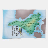Falster eiland Denemarken reisposter. Theedoek (Horizontaal)