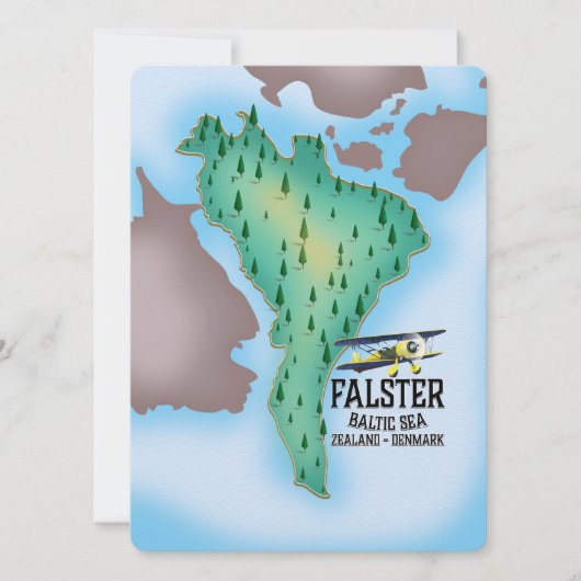 Falster Island Denemarken reisposter. (Voorkant)