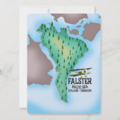 Falster Island Denemarken reisposter. (Achterkant)