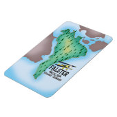 Falster Island Denemarken reisposter. Magneet (Linkerzijde)