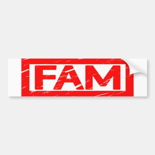 Fam Stamp Bumpersticker (Voorkant)