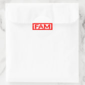 Fam Stamp Ronde Sticker (Tas)
