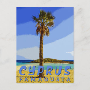 famagusta cyprus - cyprus stranden feestdagenkaart
