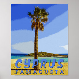 famagusta cyprus - stranden van cyprus poster