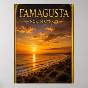 Famagusta Noord-Cyprus Kustreis Poster