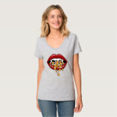 Famale Vampire Eten Snoep T-shirt (Voorkant volledig)