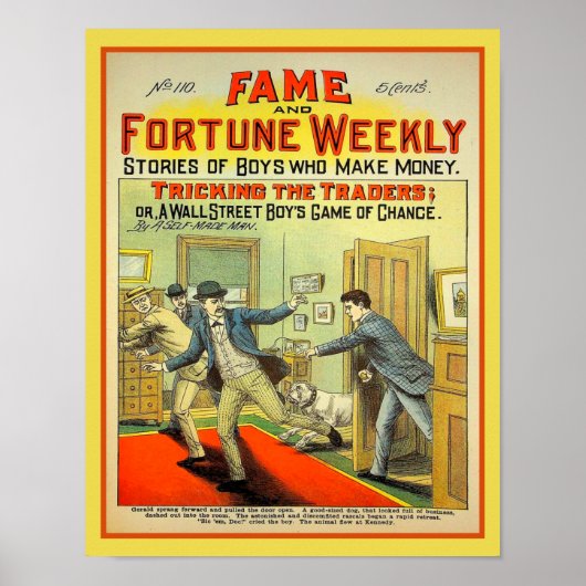 Fame and Fortune Weekly 1907 Dime Novel Poster (Voorkant)