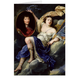 Fame presenteert een portret van Louis XIV