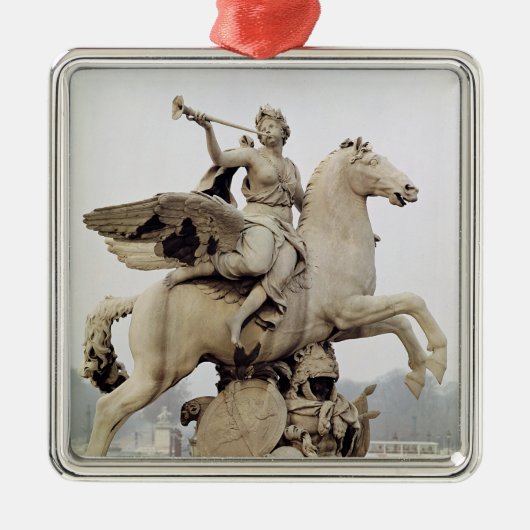 Fame Riding Pegasus 1699-1702 Metalen Ornament (Voorkant)