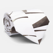 Famed Black and White Gateway Arch Design  Stropdas (Opgerold)