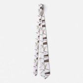 Famed Black and White Gateway Arch Design  Stropdas (Achterkant)