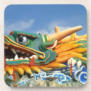 Fameuze Draak bij Haw Par Villa in Singapore Azië Onderzetter