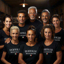 Famiglia Italiaanse familie gepersonaliseerde reün T-shirt