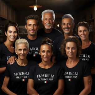 Famiglia Italiaanse familie gepersonaliseerde reün T-shirt