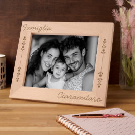 Famiglia Personalized Wooden Frame - Family Name Gegraveerde Lijstjes