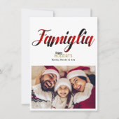 Famiglia Red Pset-kerstfeestdag - Fotokaart Kaart (Voorkant)