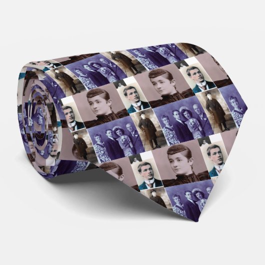 Famiily Photomerge, Famiily Photomerge, Famiily... Stropdas (Opgerold)