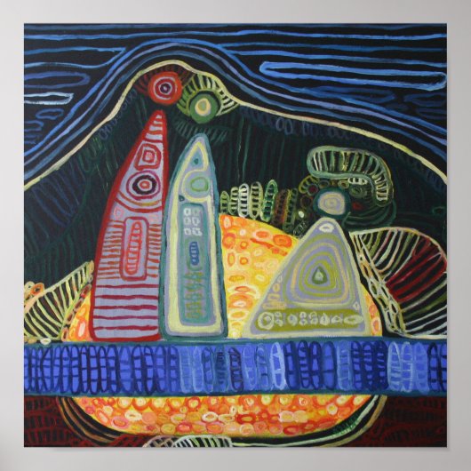 Familia Abstract Kunst Schilderen Waarde Poster Pa (Voorkant)