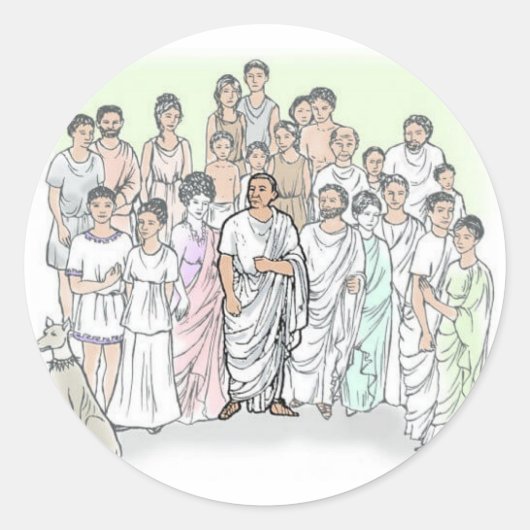 Familia Caecilii Ronde Sticker (Voorkant)