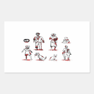 Família Zumbi Rechthoekige Sticker