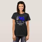 Familial Dysautonomia Awareness Peace Love Hope Bl T-shirt (Voorkant volledig)