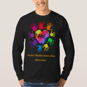 Familiale mediterrane koorts bewustzijn handen t-shirt