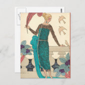 Familiar Doves van George Barbier Briefkaart (Voorkant / Achterkant)