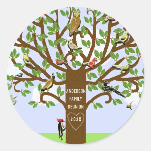 Familiar Reünie Ronde Sticker (Voorkant)