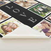 Familie 10 Foto Collage Black Sherpa Deken (3/4)