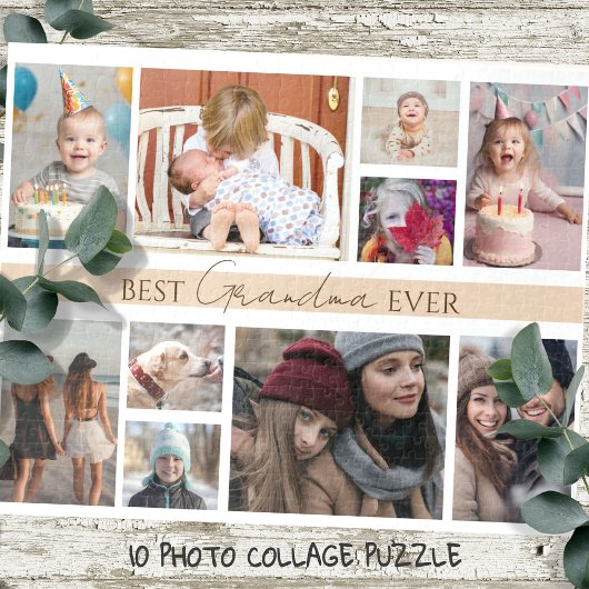 Familie 10 Meerdere foto Beste oma ooit Legpuzzel